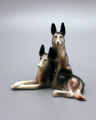Фарфоровая статуэтка «Собаки породы овчарка», анималистика, Вербилки
