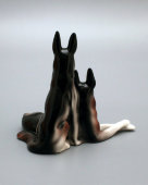 Фарфоровая статуэтка «Две овчарки», анималистика, Вербилки