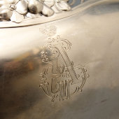 Интерьерная ваза-кашпо для цветов, серебро 800 пр., Германия, Брукман и сыновья, 1883-1894 гг.