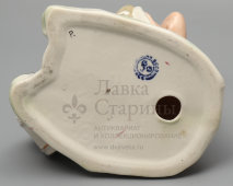 Фигурка «Емеля со щукой», скульптор А. Аксючиц, фарфор, Минский ФФЗ, 1957-60-е