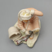Фигурка «Емеля со щукой», скульптор А. Аксючиц, фарфор, Минский ФФЗ, 1957-60-е