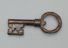 Старинный ключ амбарный (8,3 см), Россия, 19 век, железо, ковка