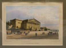 Гравюра «Париж, Палата депутатов», Франция, 19 век