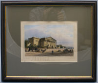 Гравюра «Париж, Палата депутатов», Франция, 19 век