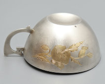 Серебряная чашка с блюдцем, серебро 875 пр., Таллинская ювелирная фабрика, 1950-е