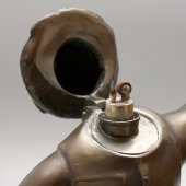 Настольная металлическая зажигалка в стиле ар-деко «Авиатор», Европа, 1920-е