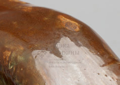 Большая фаянсовая скульптура «Медведь идущий», редчайшая роспись, ЗиК Конаково, 1950-60 гг.