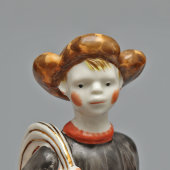 Статуэтка «Юный электромонтер», скульптор Попова К. В., Вербилки, 1950-е