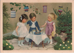 Немецкая почтовая открытка с куклами Кете Крузе (Käthe Kruse), ГДР, Planet-Verlag Berlin, сер. 20 в.