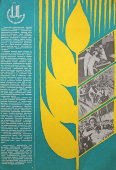 Советский плакат реализации долгосрочной целевой программы сотрудничества в области сельского хозяйства и пищевой промышленности