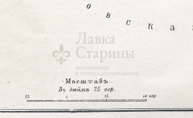 Старинная карта Воронежской губернии, картографич. зав. П. Ф. Петш, Санкт-Петербург, к. 19, н. 20 вв.