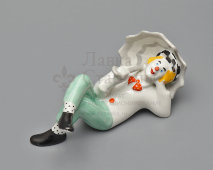 Статуэтка «Клоун Олег Попов с зонтом», скульптор Рапай О. П., Киевский ЭКХЗ, 1960-70 гг.