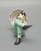 Статуэтка «Клоун Олег Попов с зонтом», скульптор Рапай О. П., Киевский ЭКХЗ, 1960-70 гг.