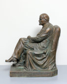 Кабинетная скульптура «Ленин в Смольном», бронза, СССР, 1960-е