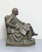 Кабинетная скульптура «Ленин в Смольном», бронза, СССР, 1960-е