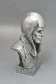 Настольный бюст «Космонавт Юрий Гагарин», силумин, Монументскульптура, 1962 г.