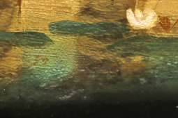 Шкатулка из папье-маше с репродукцией картины Василия Перова «Рыболов», худ. Ковалев, Федоскино, 1950-е