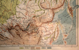Сибирь, географическая карта конца 19, начала 20 века