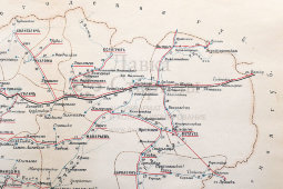 Старинная карта Костромской губернии, картографич. зав. П. Ф. Петш, Санкт-Петербург, к. 19, н. 20 вв.