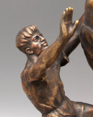 Переходящий приз по волейболу клубного первенства г. Горького, брона, дерево, СССР, 1970-е