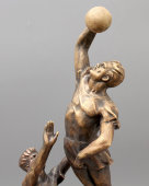 Переходящий приз по волейболу клубного первенства г. Горького, брона, дерево, СССР, 1970-е