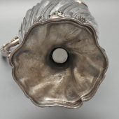 Антикварный кувшин для вина с цветочным декором, шпиатр, стекло, гравировка, Европа, нач. 20 в.