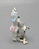 Фигурка «Мальвина и пудель Артемон» по сказке «Золотой ключик», скульптор Муратов Н. Е., ЛФЗ, 1960-е