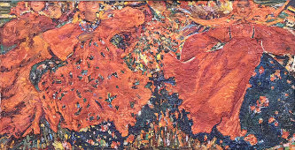 Копия картины Филиппа Малявина «Вихрь», бумага, гуашь, СССР, 1960-е