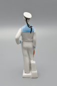 Статуэтка «Нахимовец с флажком», скульптор Велихова С. Б., редкость, фарфор ЛФЗ, 1950-60 гг.