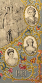 Юбилейный платок в раме «300 лет Дому Романовых. 1613–1913», Россия, нач. 20 в.