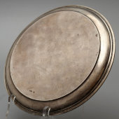 Антикварный набор: серебряная рюмка с блюдцем, Россия, конец 19 века, серебро 84 проба