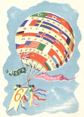 Советская почтовая открытка «Всемирный фестиваль молодежи и студентов, Москва, 1957»