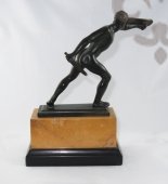 Скульптура «Римский воин», бронза, малахит, Европа, 19 век