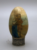 Яйцо пасхальное в русском стиле, дерево, Россия, начало 20 века