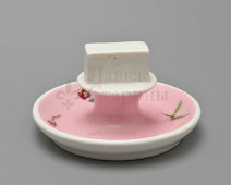 Старинная трактирная пепельница-спичечница «Шиповник», фарфор, Гарднер, кон. 1870-х — 1900-е