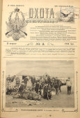 Подшивка старинных журналов «Охота» за 1904 г., номера со 2 по 36, твердый переплет, Царская Россия
