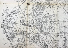 Советский черно-белый план, карта города Москвы, бумага, 1926 г.