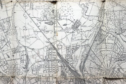 Советский черно-белый план, карта города Москвы, бумага, 1926 г.