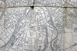 Советский черно-белый план, карта города Москвы, бумага, 1926 г.