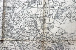 Советский черно-белый план, карта города Москвы, бумага, 1926 г.