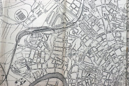 Советский черно-белый план, карта города Москвы, бумага, 1926 г.