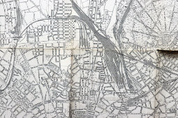 Советский черно-белый план, карта города Москвы, бумага, 1926 г.