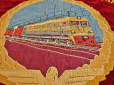 Наградное знамя «Победителю в социалистическом соревновании», Министерство путей сообщений СССР и Профсоюз рабочих ж/д транспорта, 1950-е