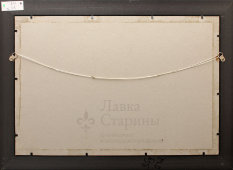 Картина «Тяга», Россия, 1911 г., художник Биназ, картон, акварель, белила