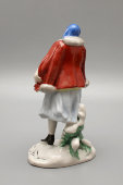 Довоенная фарфоровая статуэтка «Плясунья в красном полушубке», автор Кустодиев Б. М., ЛФЗ, 1930-е