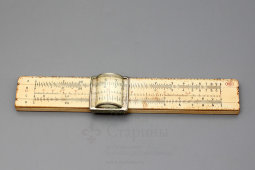 Маленькая винтажная логарифмическая линейка Ffrederick post в футляре, № 1441, Hemmi, Япония для США