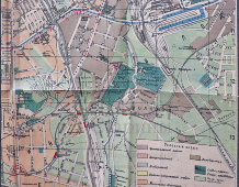 План, карта Ленинграда большого размера, масштаб 1:21 000, под редакцией музея города, СССР, 1927 г.