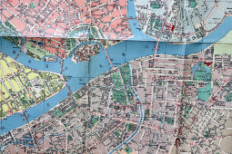 План, карта Ленинграда большого размера, масштаб 1:21 000, под редакцией музея города, СССР, 1927 г.