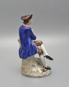 Комплект статуэток «Пара музыкантов с мандолиной и флейтой», фарфор, Эрнст Боне и сыновья (Ernst Bohne & Söhne), Тюрингия, Германия, 1900-1910 гг.