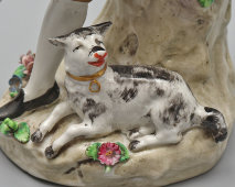 Комплект статуэток «Пара музыкантов с мандолиной и флейтой», фарфор, Эрнст Боне и сыновья (Ernst Bohne & Söhne), Тюрингия, Германия, 1900-1910 гг.